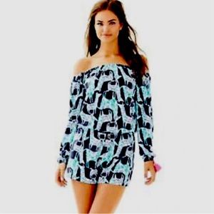 Lilly Pulitzer Lana Llama Romper Sz S